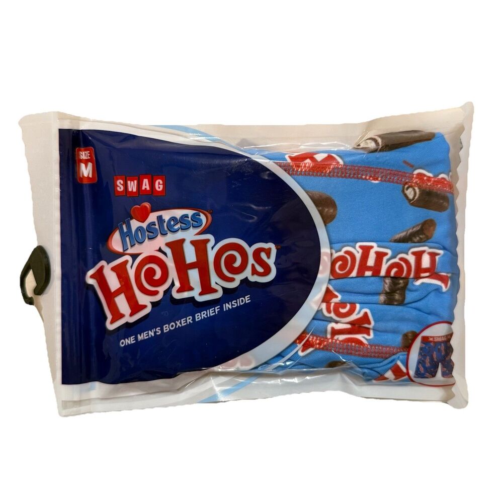 SWAG Boxer Briefs Hostess Ho Hos Mens M 31-33 Blue Funny Dad Fathers NWT